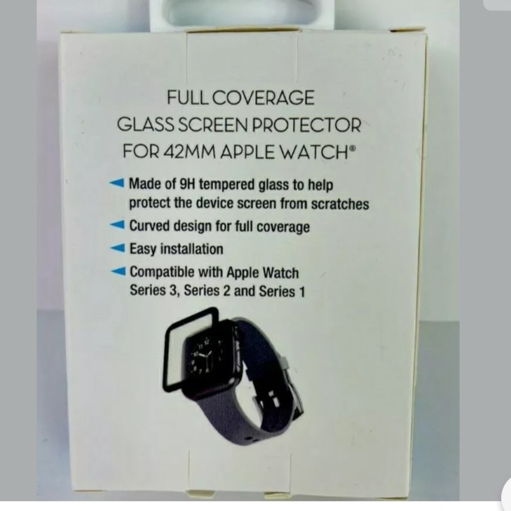 💜FullCoverage GlassScreen ProtectorFor AppleWatch - Picture 2 of 8